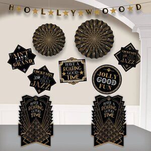 Amscan HOLLYWOOD OSCARS AWARDS NIGHT Glitz & Glam Party Decor 10 Pc Kit Emmys